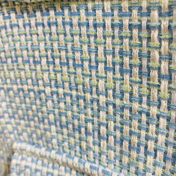 Light macaron teal color nub tweed vest - Picture 3 of 3